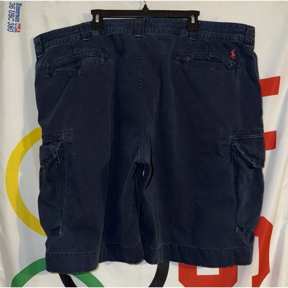 Polo Ralph Lauren Cargo Shorts Mens 50 Big Navy Blue Baggy Wide Leg